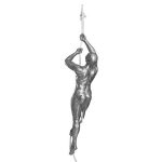 Climbing Sculpture W/rope, Black/silver, Aluminum