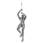 Climbing Sculpture w/Rope, Black/Silver, Aluminum