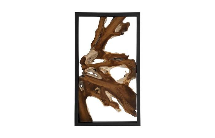 Framed Root Wall Art, Rectangle, Black
