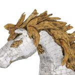 Mustang Horse Armored Sculpture, Walking