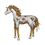 Mustang Horse Armored Sculpture, Walking