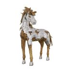 Mustang Horse Armored Sculpture, Standing