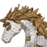 Mustang Horse Armored Sculpture, Galloping