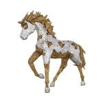 Mustang Horse Armored Sculpture, Galloping