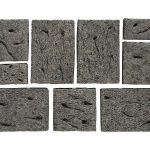 Etched Rock Puzzle Wall Tiles, Set of 9