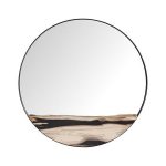 Petrified Slice Mirror, Black Frame, Large