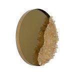 Aura Crystal Mirror, Brass Frame, Medium