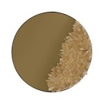 Aura Crystal Mirror, Brass Frame, Medium