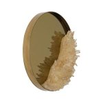 Aura Crystal Mirror, Brass Frame, Small