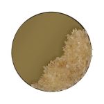 Aura Crystal Mirror, Brass Frame, Small