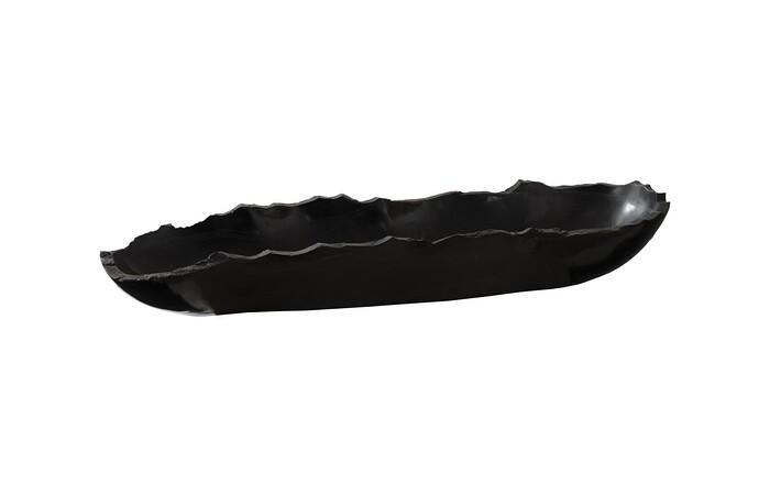 Onyx Canoe Bowl, Black, Small