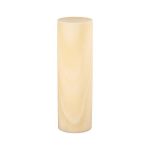 Onyx Lamp Pedestal, Cylindrical, White
