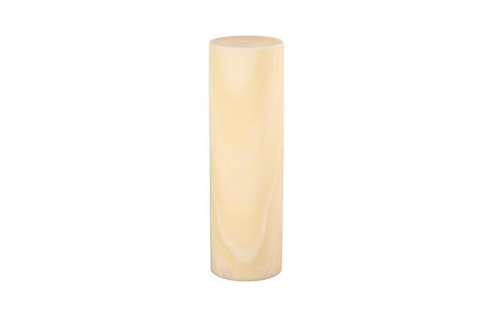 Onyx Lamp Pedestal, Cylindrical, White