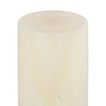 Onyx Lamp Pedestal, Cylindrical, White