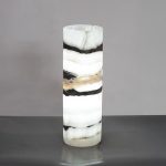 Onyx Lamp, Cylindrical, Gray