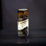 Onyx Lamp, Cylindrical, Gray
