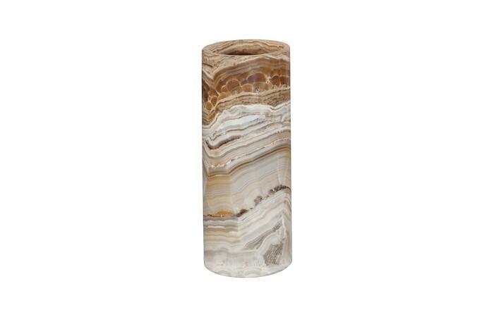 Onyx Lamp, Cylindrical, Gray