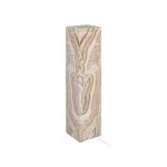 Onyx Lamp Pedestal, Square, Zebra White