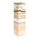 Onyx Lamp Pedestal, Square, Zebra