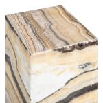 Onyx Lamp Pedestal, Square, Zebra