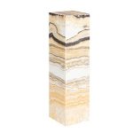 Onyx Lamp Pedestal, Square, Zebra
