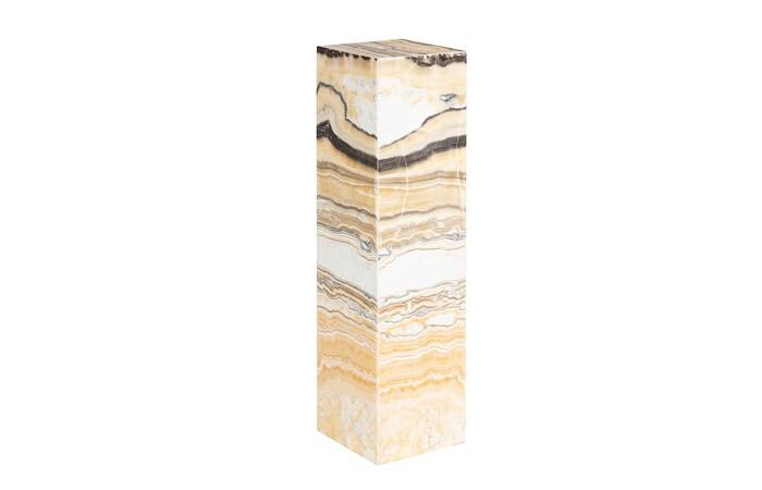Onyx Lamp Pedestal, Square, Zebra