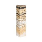 Onyx Lamp Pedestal, Square, Zebra