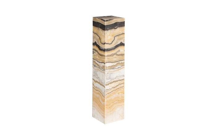 Onyx Lamp Pedestal, Square, Zebra