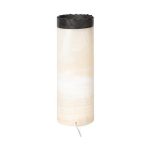 Onyx Cylindrical Lamp, White, Top Black