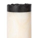 Onyx Cylindrical Lamp, White, Top Black