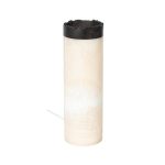 Onyx Cylindrical Lamp, White, Top Black