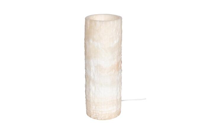 Onyx Cylindrical Lamp Rust, White