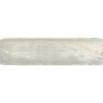 Onyx Canoe Bowl, White Ice Polish