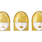 Fashion Faces Wall Art, Small, White and Gold Leaf, Set of 3