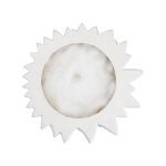 Dahlia Flower Wall Art, White Stone