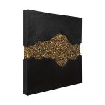 Geode Texture Panel Black And Gold, Wall Decor