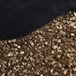 Geode Texture Panel Black And Gold, Wall Decor