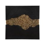 Geode Texture Panel Black and Gold, Wall Decor