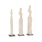 Cast Women Sculptures, Roman Stone, Set of 3