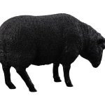 Sheep Sculpture, Gel Coat Black
