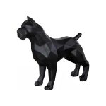 Pitbull Facet Sculpture, Matte Black