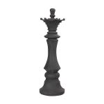 Queen Chess Sculpture, Cast Stone Black