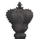 King Chess Sculpture, Cast Stone Black