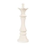Queen Chess Sculpture, Cast Stone White