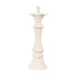 Queen Chess Sculpture, Cast Stone White