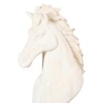 Knight Chess Sculpture, Cast Stone White
