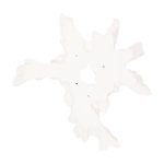 Contour Cast Root Flower Wall Art, White Stone