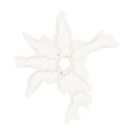 Contour Cast Root Flower Wall Art, White Stone