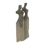 Cast Women Wall Art, Set Of 3, Small, Splinter Stone Finish