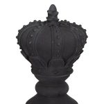 King Chess Sculpture, Cast Stone Black, Small